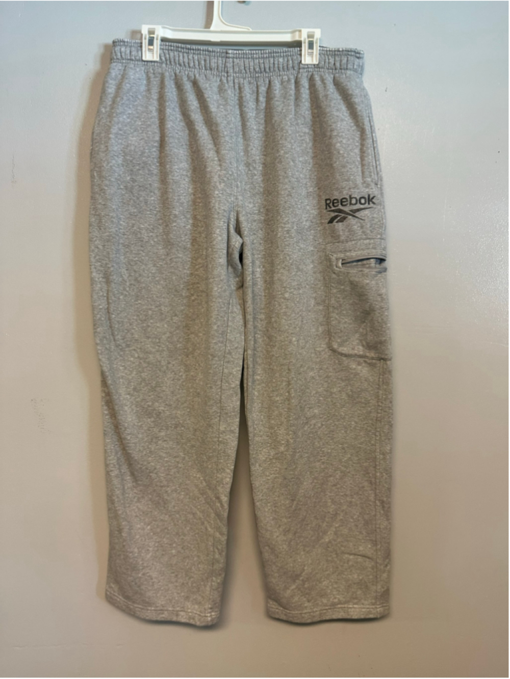 Reebok Sweatpants Mens Size Medium Grey Black